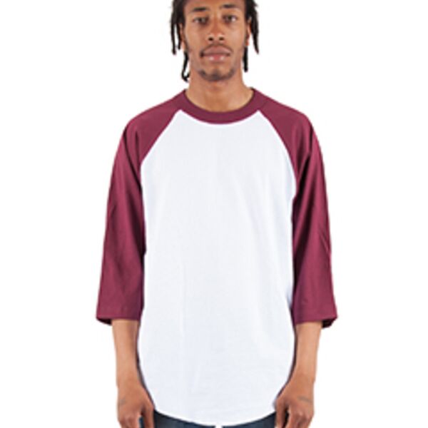 Adult Three-Quarter Sleeve Raglan T-Shirt Thumbnail