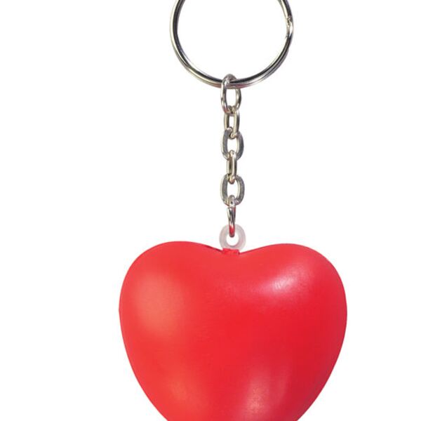 Heart Shape Stress Ball Keychain Thumbnail